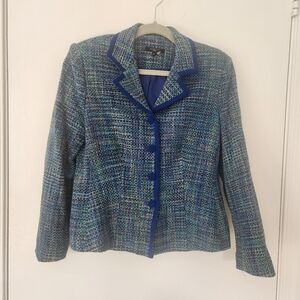 Henry Lee  Blue Tweed Women's blazer Vintage